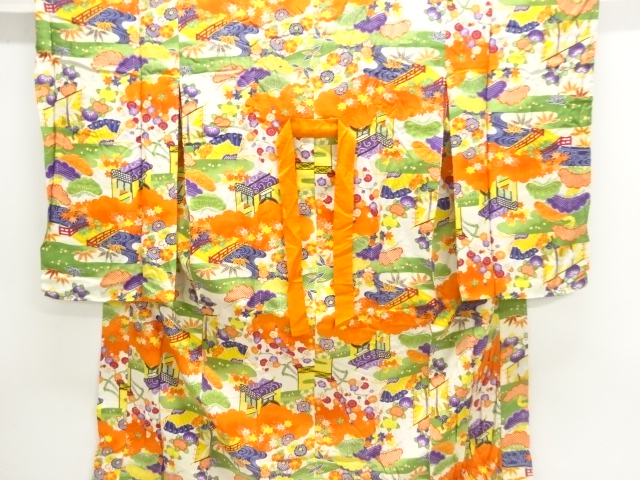 Japanese Kimono / Chirimen Kinsha Combined weave